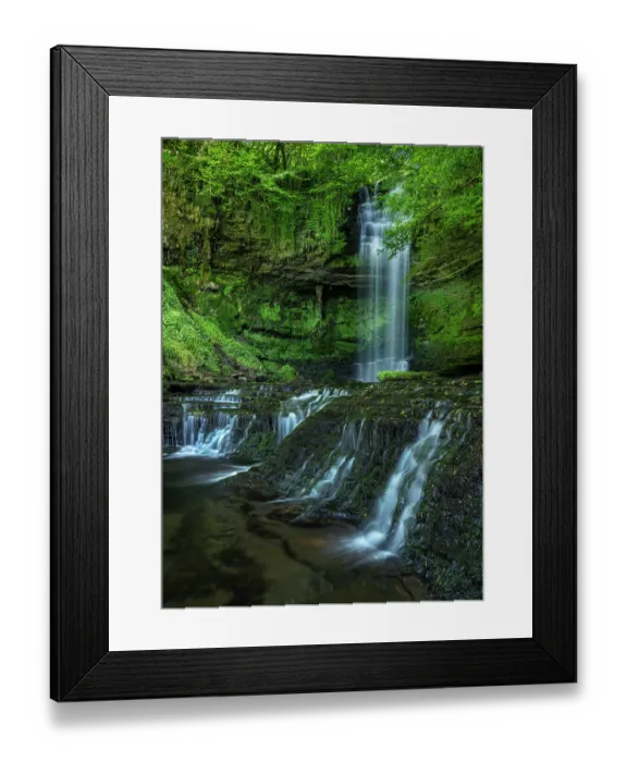 Framed Print : Glencar waterfall flowing into glacial lake in Glencar valley, Counties Leitrim and Sligo, Republic of Ireland. May, 2023 Framed Print : Glencar waterfall flowing into glacial lake in Glencar valley, Counties Leitrim and Sligo, Republic of Ireland. May, 2023