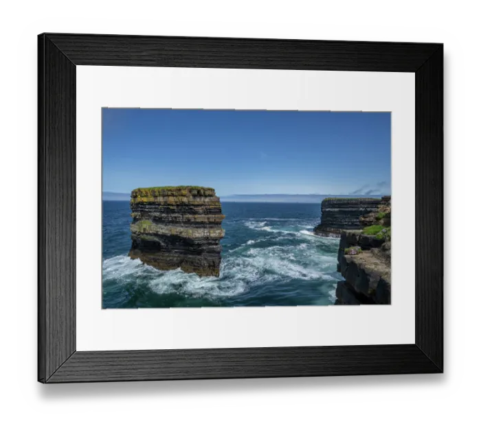 Framed Print : Dun Briste sea stack - composed of Deltaic sandstone, Downpatrick Head, County Mayo, Republic of Ireland. May, 2023 Framed Print : Dun Briste sea stack - composed of Deltaic sandstone, Downpatrick Head, County Mayo, Republic of Ireland. May, 2023