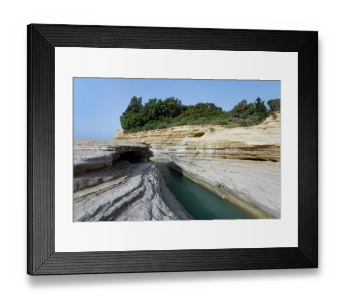 Framed Print : Weathered sandstone cliffs at Canal d'Amour, Sidari, Corfu, Greece. May, 2024 Framed Print : Weathered sandstone cliffs at Canal d'Amour, Sidari, Corfu, Greece. May, 2024