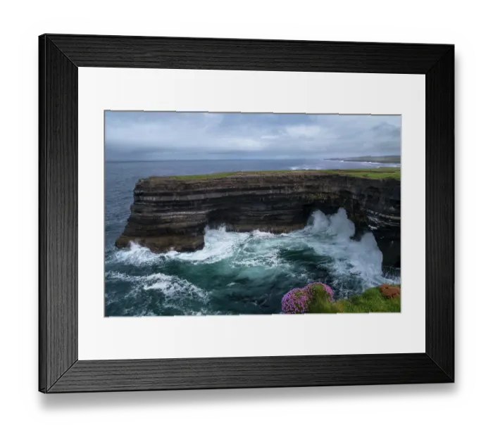 Framed Print : Downpatrick Head - composed of Deltaic sandstone, County Mayo, Republic of Ireland. May, 2023