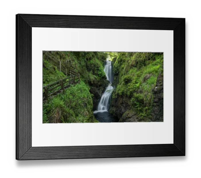 Framed Print : Ess-Na-Larach waterfall on the Glenariff River, Glenariff Forest Park, County Antrim, Northern Ireland, UK. May, 2024 Framed Print : Ess-Na-Larach waterfall on the Glenariff River, Glenariff Forest Park, County Antrim, Northern Ireland, UK. May, 2024