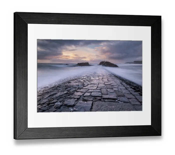 Framed Print : Bude breakwater on a stormy evening at high tide, Bude, north Cornwall, England, UK. March, 2024 Framed Print : Bude breakwater on a stormy evening at high tide, Bude, north Cornwall, England, UK. March, 2024