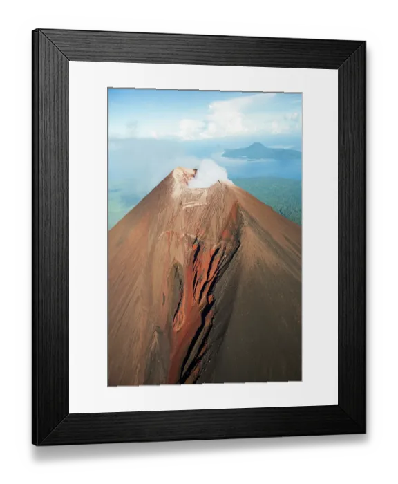 Framed Print : Steam rising from Ulawun volcano, New Britain, Papua New Guinea. September, 2016 Framed Print : Steam rising from Ulawun volcano, New Britain, Papua New Guinea. September, 2016