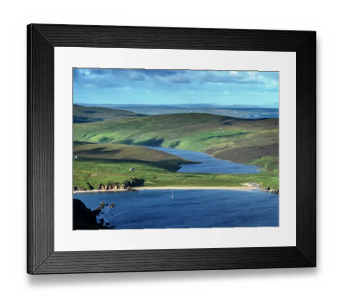 Framed Print : The sandy coast at Burra Firth, Hermaness National Nature Reserve, Unst, Shetland islands, Scotland, UK. July, 2017 Framed Print : The sandy coast at Burra Firth, Hermaness National Nature Reserve, Unst, Shetland islands, Scotland, UK. July, 2017