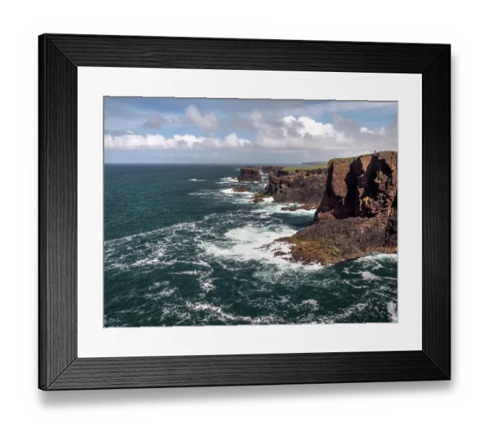 Framed Print : Esha Ness cliffs and sea stacks at Calder's Geo entrance, Northmavine, Shetland Islands, Scotland, UK. June, 2017 Framed Print : Esha Ness cliffs and sea stacks at Calder's Geo entrance, Northmavine, Shetland Islands, Scotland, UK. June, 2017