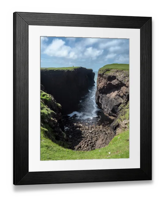 Framed Print : Calder's Geo inlet, Esha Ness, Northmavine, Shetland Islands, Scotland, UK. June, 2017 Framed Print : Calder's Geo inlet, Esha Ness, Northmavine, Shetland Islands, Scotland, UK. June, 2017