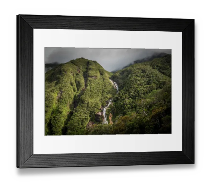 Framed Print : Mountain rainforest and waterfalls, Marojejy National Park, Madagascar. April, 2018 Framed Print : Mountain rainforest and waterfalls, Marojejy National Park, Madagascar. April, 2018