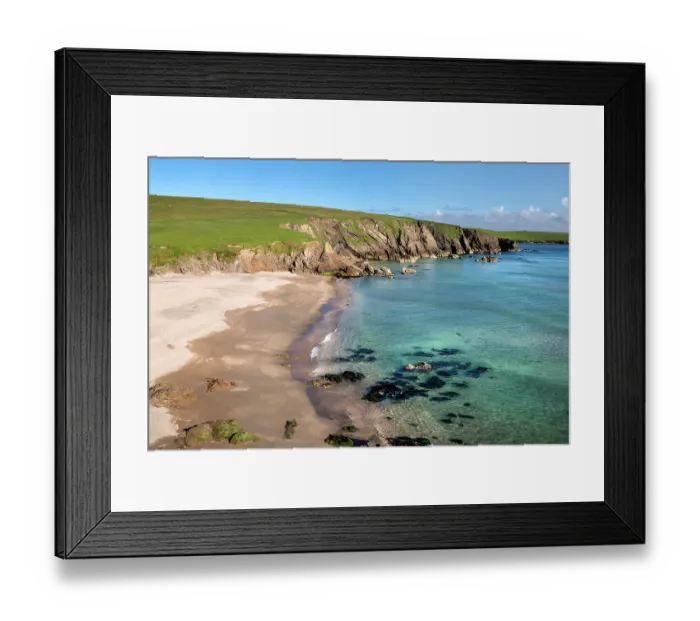 Framed Print : Beach at Wick of Skaw, Unst, Shetland Islands, Scotland, UK. July, 2017 Framed Print : Beach at Wick of Skaw, Unst, Shetland Islands, Scotland, UK. July, 2017