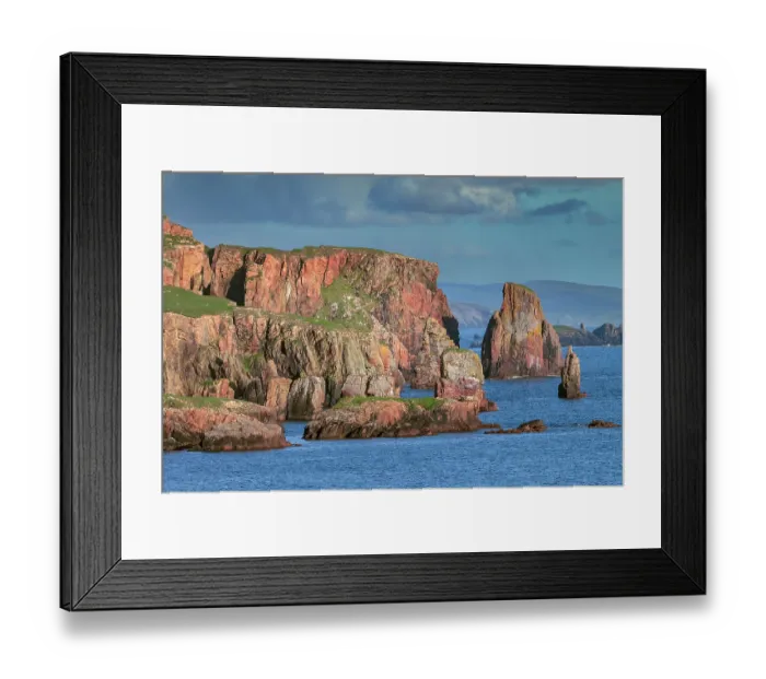 Framed Print : The Runk seastack at dusk, Braewick, Northmavine, Shetland Islands, Scotland, UK. June, 2017 Framed Print : The Runk seastack at dusk, Braewick, Northmavine, Shetland Islands, Scotland, UK. June, 2017