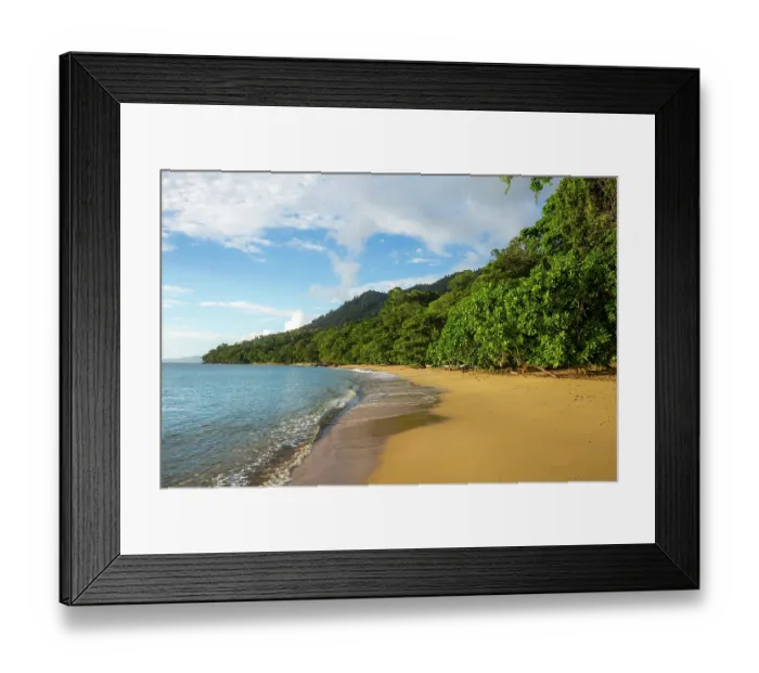 Framed Print : Beach and coastal rainforest, Masoala National Park, Madagascar. March, 2018 Framed Print : Beach and coastal rainforest, Masoala National Park, Madagascar. March, 2018