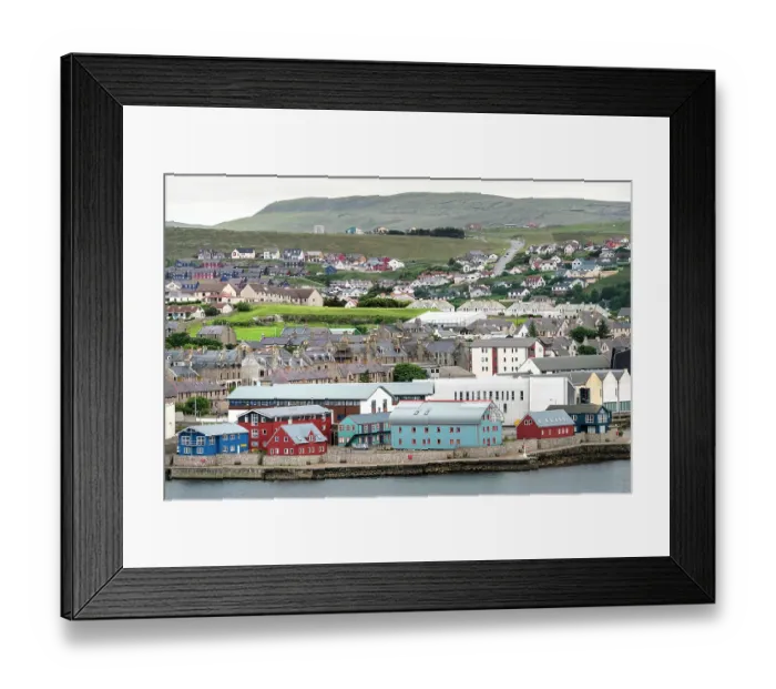 Framed Print : The docks, Lerwick from Bressay Isle, Shetland Islands, Scotland, UK. June, 2017 Framed Print : The docks, Lerwick from Bressay Isle, Shetland Islands, Scotland, UK. June, 2017