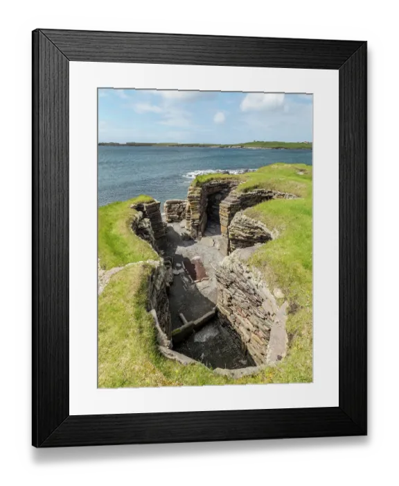 Framed Print : Jarlshof prehistoric settlement, an archaeologic site, Shetland, Scotland, UK. June, 2017 Framed Print : Jarlshof prehistoric settlement, an archaeologic site, Shetland, Scotland, UK. June, 2017