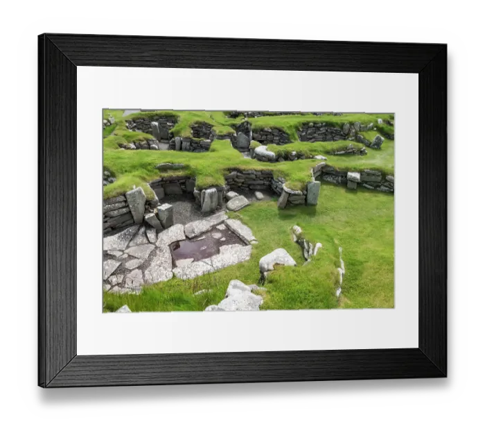 Framed Print : Jarlshof prehistoric settlement, an archaeologic site, Shetland, Scotland, UK. June, 2017 Framed Print : Jarlshof prehistoric settlement, an archaeologic site, Shetland, Scotland, UK. June, 2017