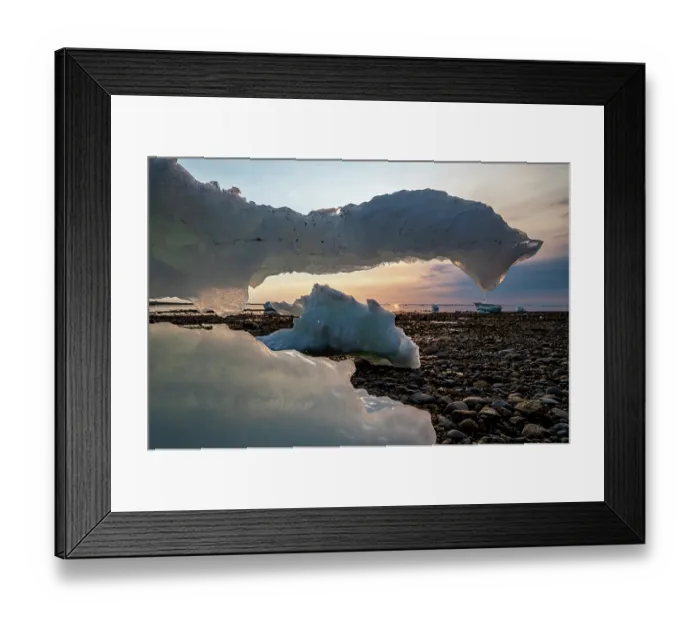 Framed Print : Sea ice, pushed ashore by wind and tides, melting in the spring, Hudson Bay, Northern Manitoba, Canada. June, 2024 Framed Print : Sea ice, pushed ashore by wind and tides, melting in the spring, Hudson Bay, Northern Manitoba, Canada. June, 2024