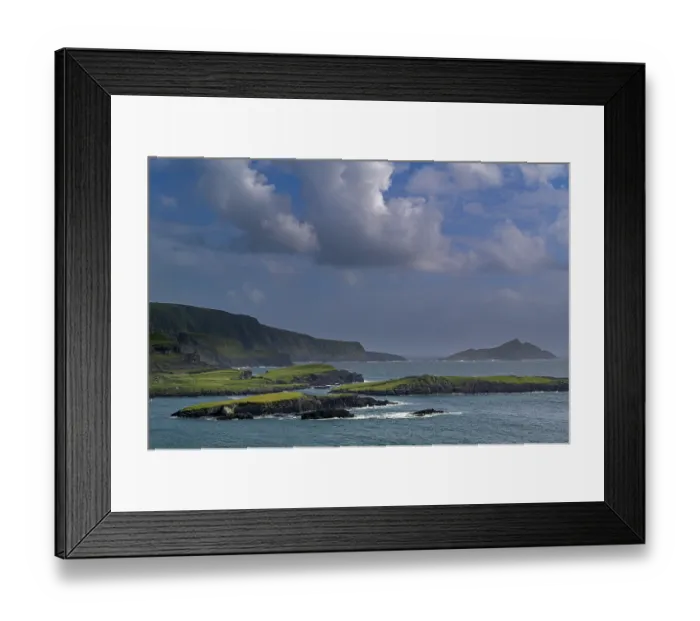 Framed Print : Kerry cliffs and Puffin Island as viewed from Valentia Island, Iveragh Peninsula, County Kerry, Republic of Ireland. June, 2023 Framed Print : Kerry cliffs and Puffin Island as viewed from Valentia Island, Iveragh Peninsula, County Kerry, Republic of Ireland. June, 2023
