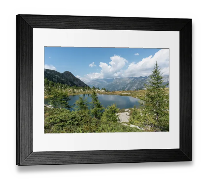 Framed Print : Lake di Starlaresc da Sgiof and surrounding mountains, Upper Verzasca Valley, Ticino, Switzerland. August, 2022 Framed Print : Lake di Starlaresc da Sgiof and surrounding mountains, Upper Verzasca Valley, Ticino, Switzerland. August, 2022