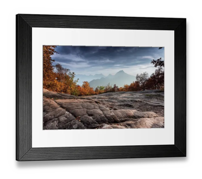 Framed Print : Sandstone plateau, Roc de Chere National Nature Reserve in autumn, Haute-Savoie, Alps, France. October, 2015 Framed Print : Sandstone plateau, Roc de Chere National Nature Reserve in autumn, Haute-Savoie, Alps, France. October, 2015