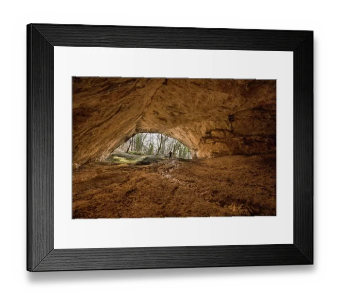 Framed Print : A large chamber over 80 m long in the cave known as the 'Grande barme de Savigny' Framed Print : A large chamber over 80 m long in the cave known as the 'Grande barme de Savigny'