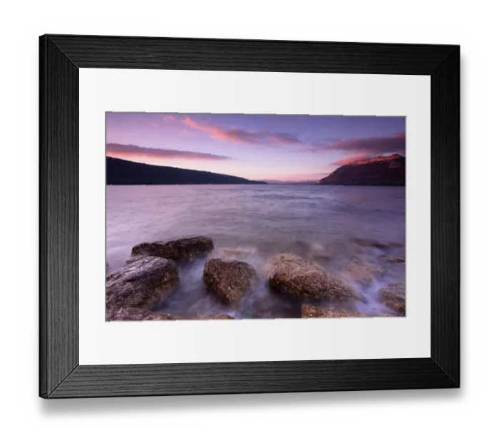 Framed Print : Sunset over Lake Annecy from Saint-Jorioz, Regional Natural Park of the Bauges, Massif des Bauges UNESCO Global Geopark. Alps, Haute-Savoie, France. October, 2016 Framed Print : Sunset over Lake Annecy from Saint-Jorioz, Regional Natural Park of the Bauges, Massif des Bauges UNESCO Global Geopark. Alps, Haute-Savoie, France. October, 2016