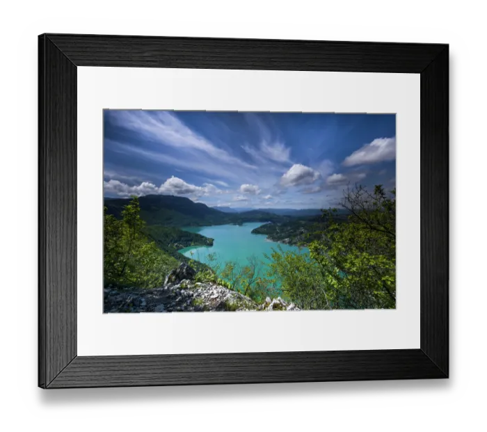 Framed Print : Lake Aiguebelette in spring viewed from the Montagne de l'Epine. Regional Nature Reserve, Natura 2000 site, Nances, Savoie, Alps, France. May, 2021 Framed Print : Lake Aiguebelette in spring viewed from the Montagne de l'Epine. Regional Nature Reserve, Natura 2000 site, Nances, Savoie, Alps, France. May, 2021
