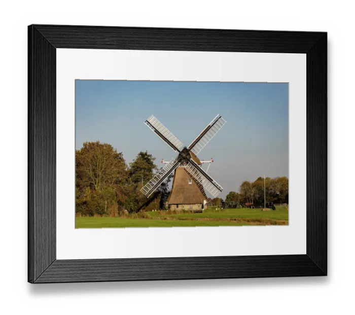 Framed Print : Windmill built in 1903, Lauversmeer National Park, Friesland, Netherlands. October, 2021 Framed Print : Windmill built in 1903, Lauversmeer National Park, Friesland, Netherlands. October, 2021