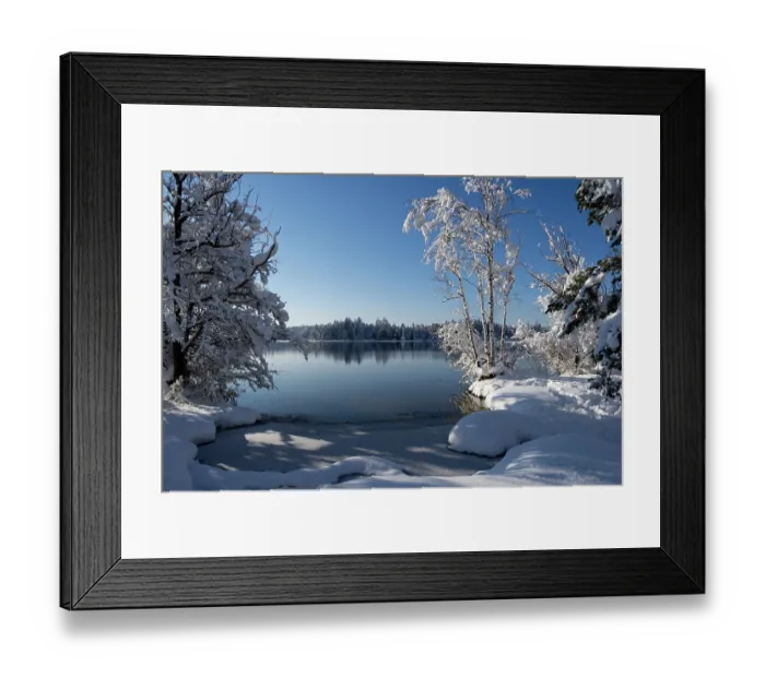 Framed Print : View over Lake Fohnsee in winter, Osterseen, Easter Lakes, Upper Bavaria, Germany. December, 2023 Framed Print : View over Lake Fohnsee in winter, Osterseen, Easter Lakes, Upper Bavaria, Germany. December, 2023