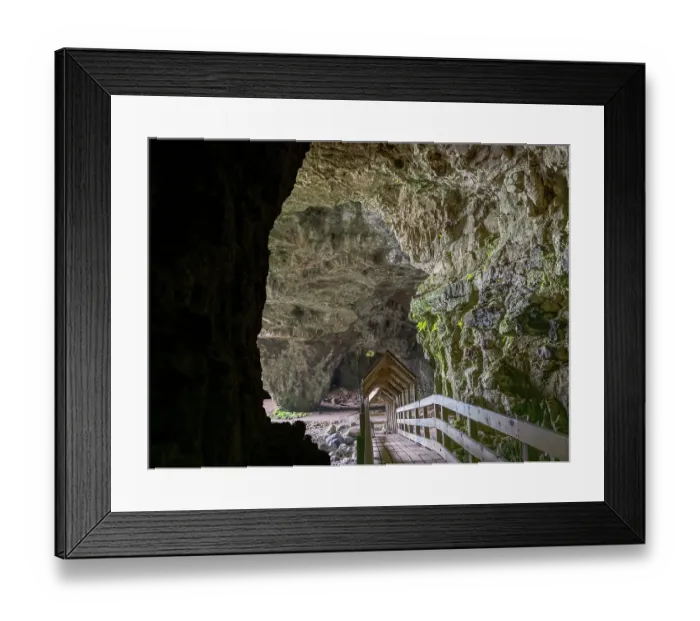 Framed Print : Entrance to the Smoo Cave, a combined sea and freshwater cave, Sutherland, Northern Scotland, UK. July, 2017 Framed Print : Entrance to the Smoo Cave, a combined sea and freshwater cave, Sutherland, Northern Scotland, UK. July, 2017