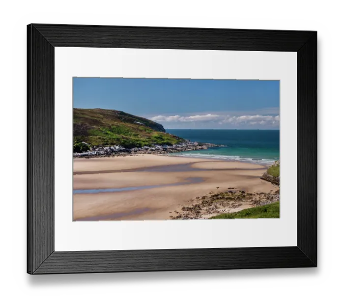 Framed Print : View over Achininver beach, north of Tongue, Sutherland, Northern Scotland, UK. July, 2017 Framed Print : View over Achininver beach, north of Tongue, Sutherland, Northern Scotland, UK. July, 2017