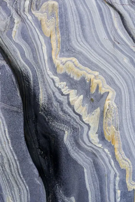 Framed Print : Abstract pattern detail in Slate rock, Kintra, Islay, Scotland Framed Print : Abstract pattern detail in Slate rock, Kintra, Islay, Scotland