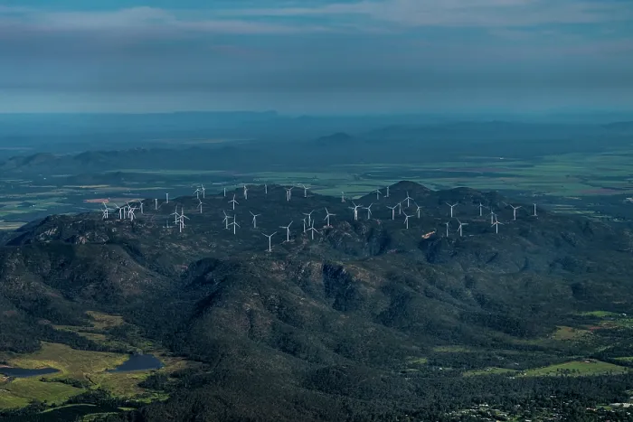 Framed Print : Aerial of Mount Emerald wind farm
, Arriga, Queensland, Australia. April, 2023 Framed Print : Aerial of Mount Emerald wind farm
, Arriga, Queensland, Australia. April, 2023