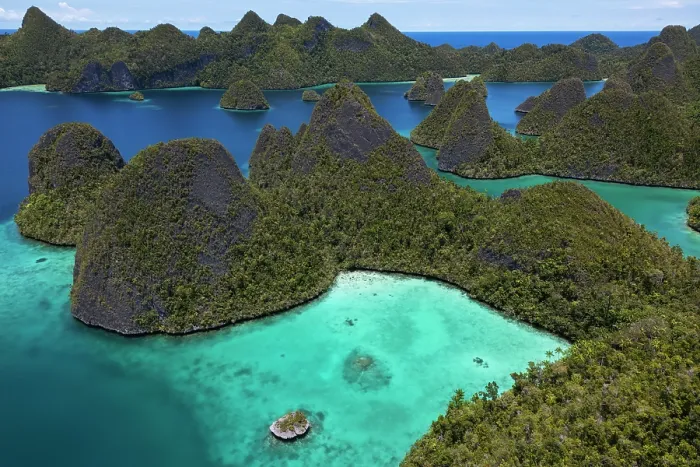 Framed Print : Aerial view of islands in the Wayag Archipelago, Raja Ampat, West Papua, Indonesia. October, 2023 Framed Print : Aerial view of islands in the Wayag Archipelago, Raja Ampat, West Papua, Indonesia. October, 2023