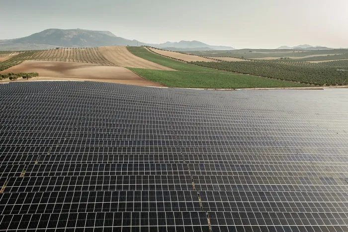 Framed Print : Aerial view of large solar power farm, Granada district, southern Spain. June, 2023 Framed Print : Aerial view of large solar power farm, Granada district, southern Spain. June, 2023