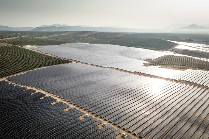 Framed Print : Aerial view of large solar power farm, Granada district, southern Spain. June, 2023 Framed Print : Aerial view of large solar power farm, Granada district, southern Spain. June, 2023