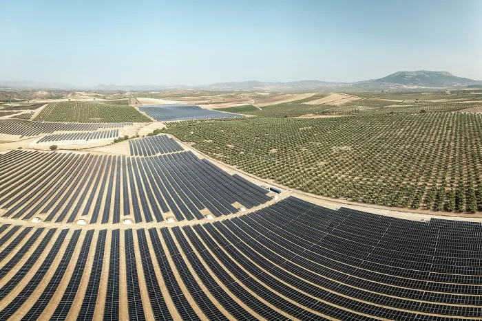 Framed Print : Aerial view of large solar power plant among intensive olive groves, Granada district, southern Spain. June, 2023 Framed Print : Aerial view of large solar power plant among intensive olive groves, Granada district, southern Spain. June, 2023