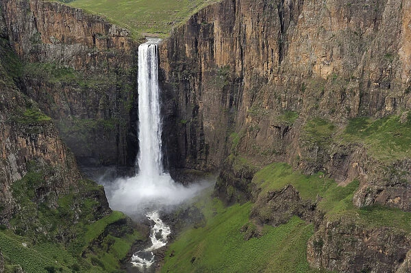 Aerial view of Maletsunyani falls Gorge, Lesotho