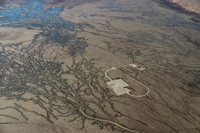 Framed Print : Aerial view of mining infrastrcuture,
Gidgealpa flood plain, Gidgealpa, South Australia, Australia. July, 2022 Framed Print : Aerial view of mining infrastrcuture,
Gidgealpa flood plain, Gidgealpa, South Australia, Australia. July, 2022