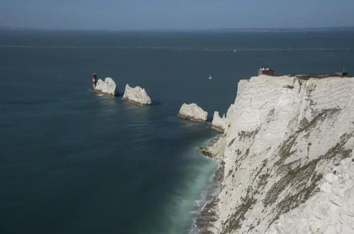 Framed Print : Aerial view of The Needles, Isle of Wight, Hampshire, UK. Sep 2020 Framed Print : Aerial view of The Needles, Isle of Wight, Hampshire, UK. Sep 2020