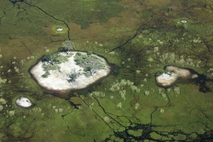 Framed Print : Aerial view of the Okavango Delta, Botswana. May, 2024 Framed Print : Aerial view of the Okavango Delta, Botswana. May, 2024