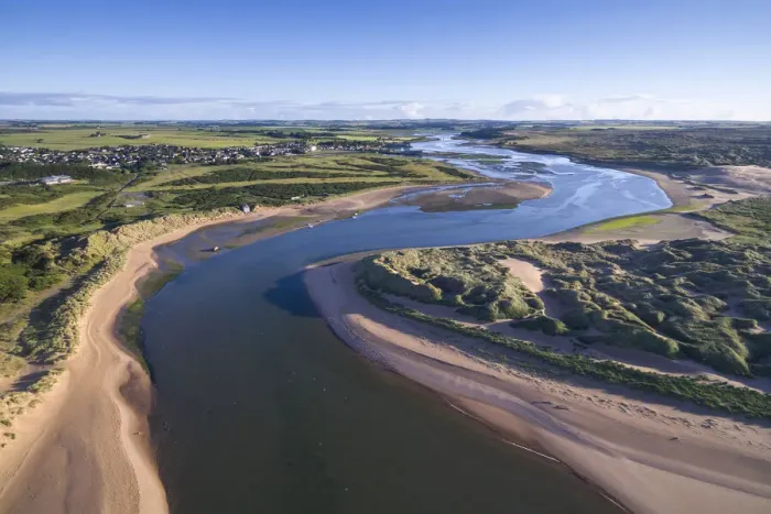 Framed Print : Aerial view of sand dunes along the Ythan Estuary, Aberdeenshire, Scotland, UK. July, 2017 Framed Print : Aerial view of sand dunes along the Ythan Estuary, Aberdeenshire, Scotland, UK. July, 2017