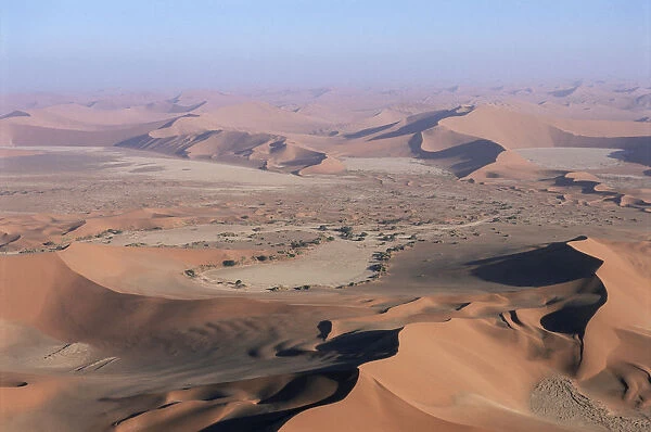 Aerial view of Sossusvlei, Namib desert, Namibia, South Africa