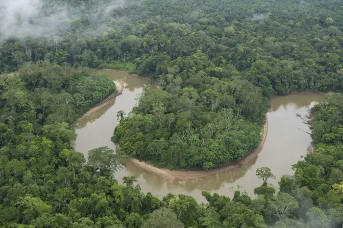 Framed Print : Aerial view of Tiputini River and surrounding Rainforest. Yasuni National Park, Amazon Rainforest Framed Print : Aerial view of Tiputini River and surrounding Rainforest. Yasuni National Park, Amazon Rainforest