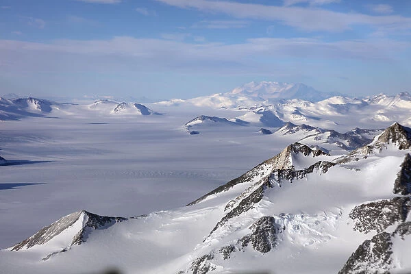Aerial view of Transantarctic mountains, taken en route from the South Pole to Union Glacier