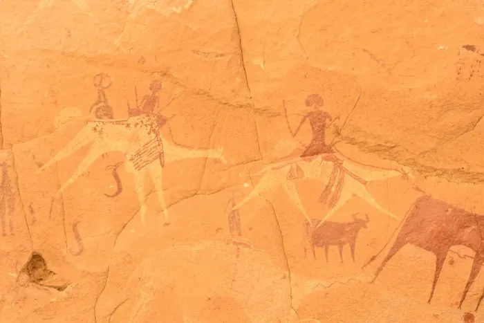 Framed Print : Ancient cave paintings. Ennedi Natural and Cultural Reserve, UNESCO World Heritage Site Framed Print : Ancient cave paintings. Ennedi Natural and Cultural Reserve, UNESCO World Heritage Site