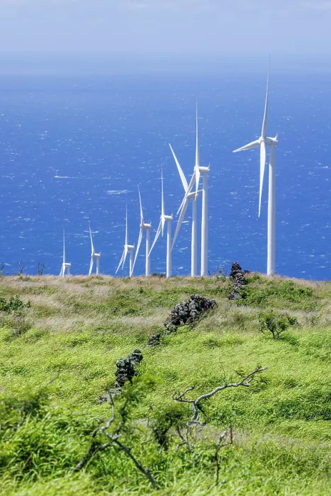 Framed Print : Ancient Hawaiian wall with Auwahi Wind Turbines behind, Maui, Hawaii, Pacific Ocean Framed Print : Ancient Hawaiian wall with Auwahi Wind Turbines behind, Maui, Hawaii, Pacific Ocean