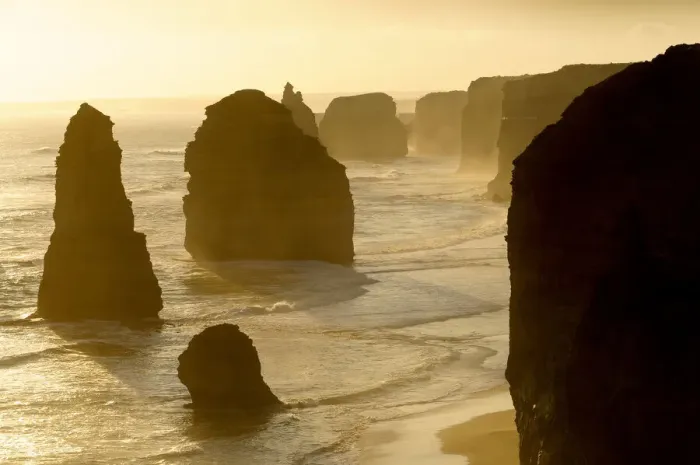 Framed Print : Twelve Apostles sea stacks at sunset. Port Campbell National Park, Great Ocean Road Framed Print : Twelve Apostles sea stacks at sunset. Port Campbell National Park, Great Ocean Road