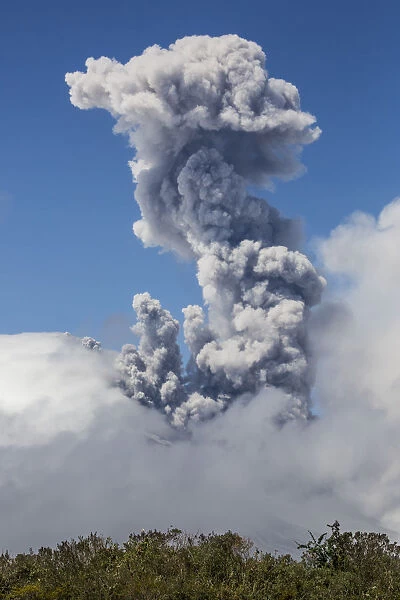 Ash plume from the Cotopaxi Volcano erupting, Cotopaxi National Park, Cotopaxi, Ecuador