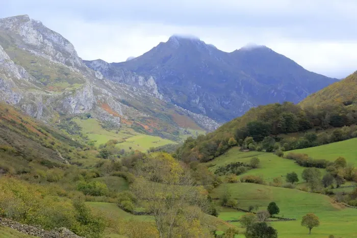 Framed Print : Autumn in Somiedo National Reserve, Cantabrian Mountains, Asturias, Spain. October