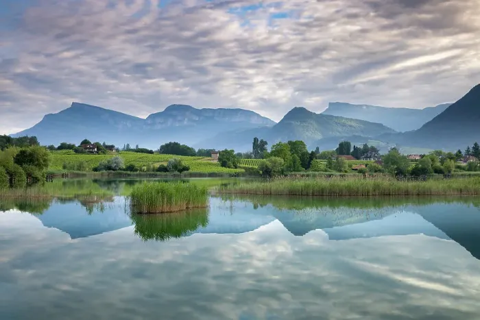 Framed Print : The Bauges Mountains reflected in St Andre lake at dawn, Haute-Savoie, France. June, 2022 Framed Print : The Bauges Mountains reflected in St Andre lake at dawn, Haute-Savoie, France. June, 2022