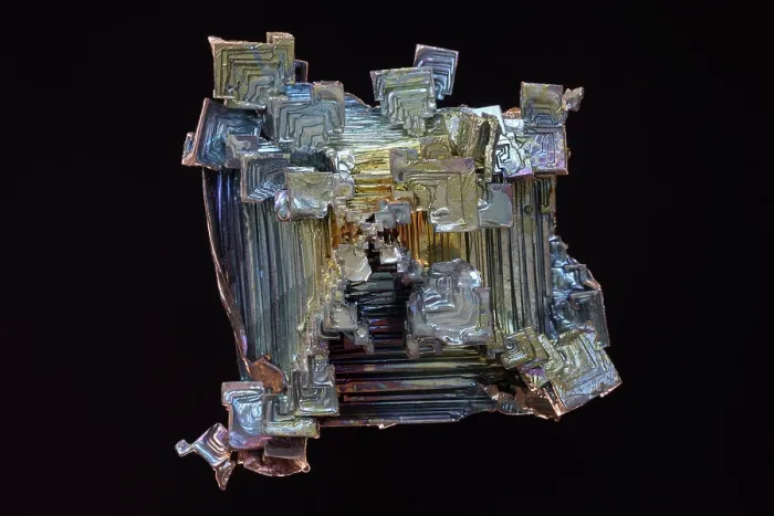 Framed Print : Bismuth, Bi chemical element, atomic number 83, a post-transition metal, laboratory grown Framed Print : Bismuth, Bi chemical element, atomic number 83, a post-transition metal, laboratory grown