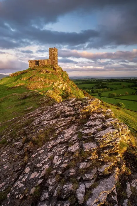 Framed Print : Brentor Church at sunset, Dartmoor National Park, Devon, UK. May Framed Print : Brentor Church at sunset, Dartmoor National Park, Devon, UK. May
